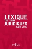 Lexique des termes juridiques 2022-2023
